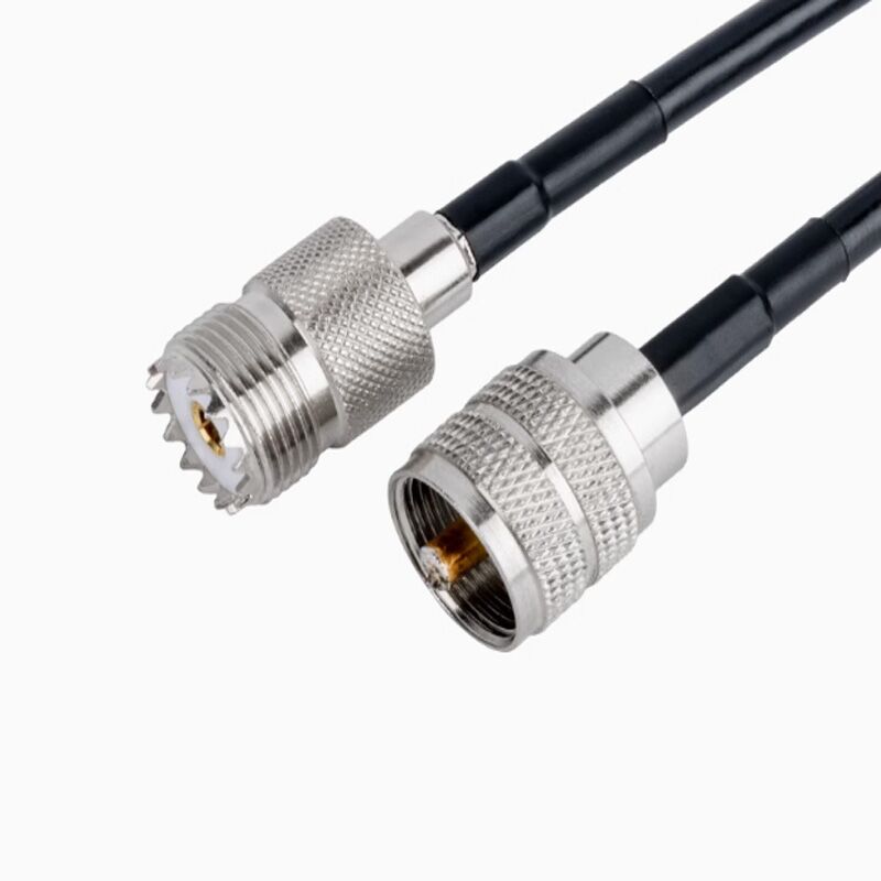 0006 UHF Male Female to UHF Plug Jack 50 ohm Straight Connector with 7D-FB RG58 Cable - Image 3