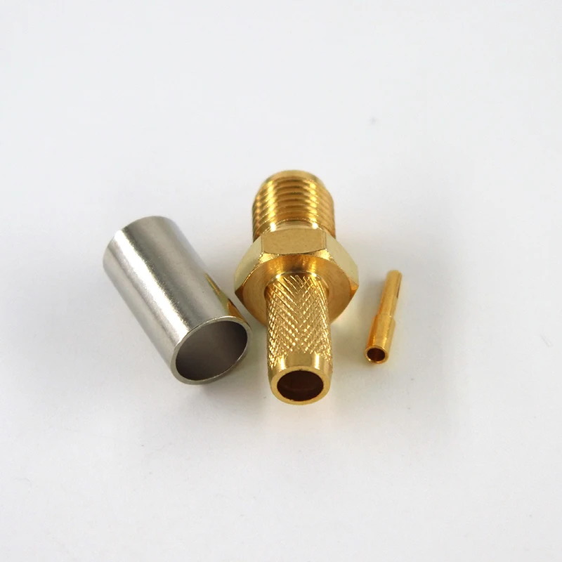 RF Coaxial Connector SMA Reverse Polarity Male Crimp Connector For RG58 Cable - Image 3