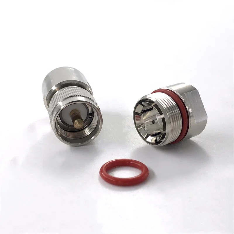 1_2 Feeder Coaxial Cable Waterproof Rf Coaxial Male Plug Clamp Uhf Pl259 Connector - Image 3