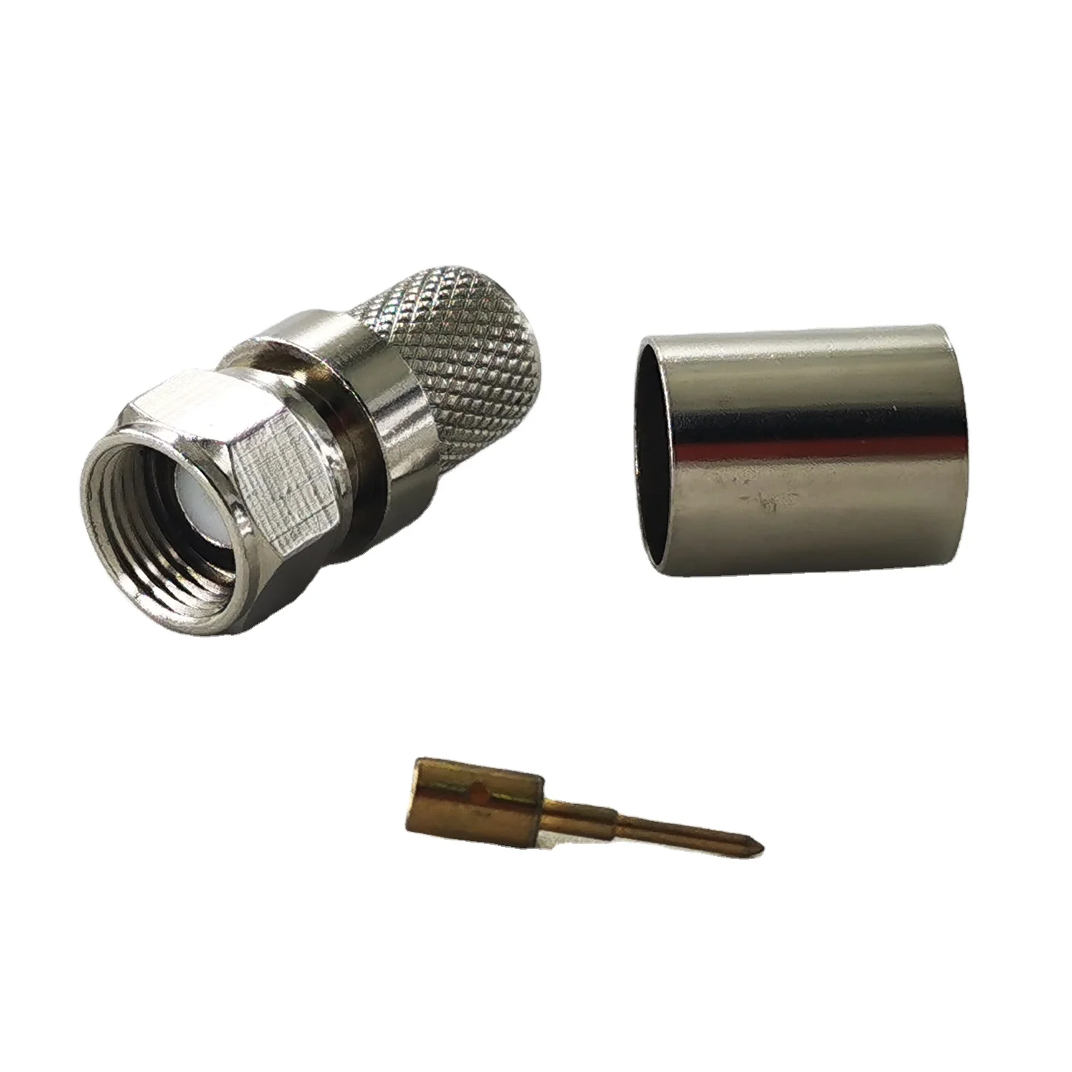75ohm Male Plug Crimp RF Coaxial F Connector for LMR400 Cable
