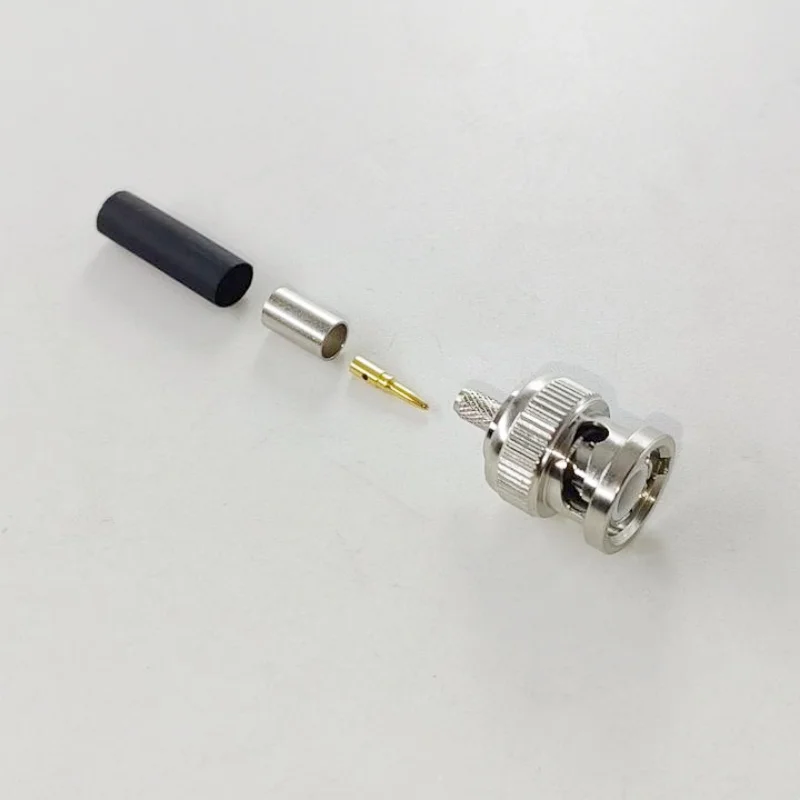 CCTV 75ohm BNC Male Plug Crimp Rf Coaxial Connector for SYV75-2-1 Cable - Image 3
