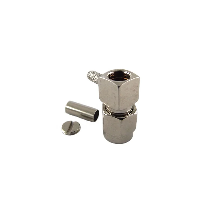 SMA Male Plug Right Angle Crimp RF Coaxial Connector for RG316 RG174 Cable - Image 2