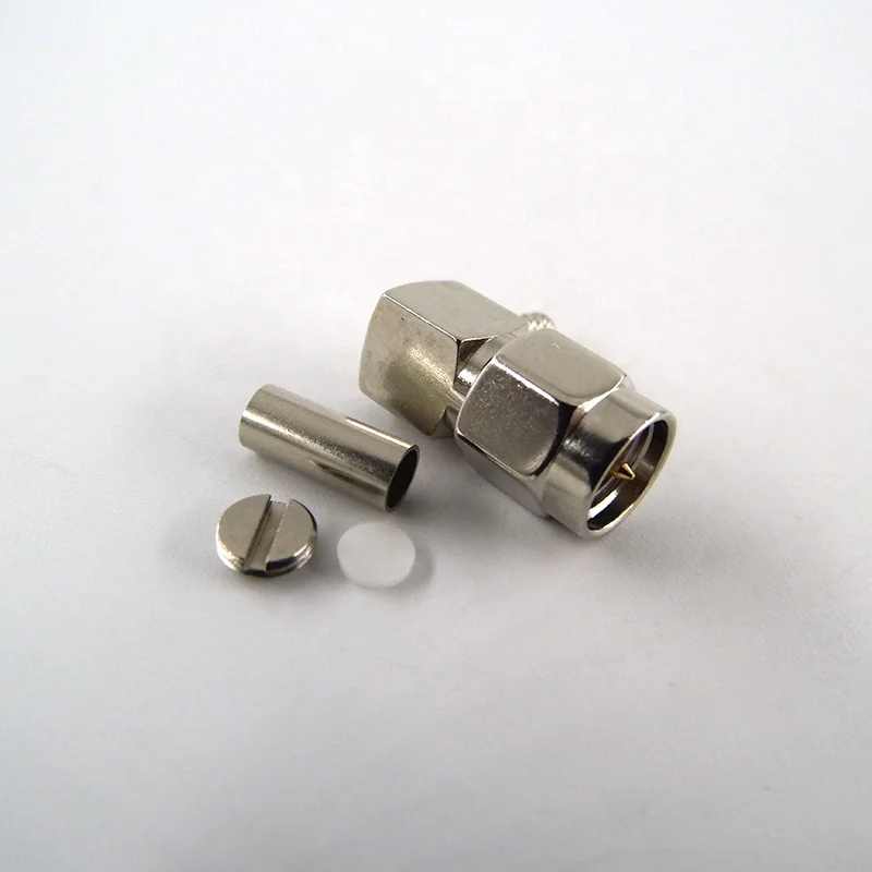 SMA Male Plug Right Angle Crimp RF Coaxial Connector for RG316 RG174 Cable - Image 3