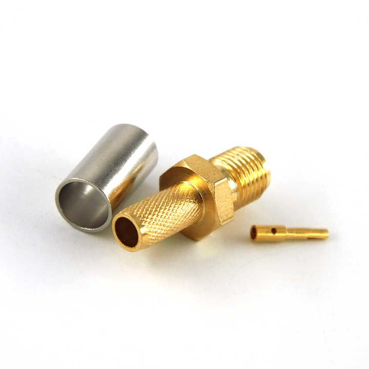 RF Coaxial Connector SMA Reverse Polarity Male Crimp Connector For RG58 Cable - Image 5