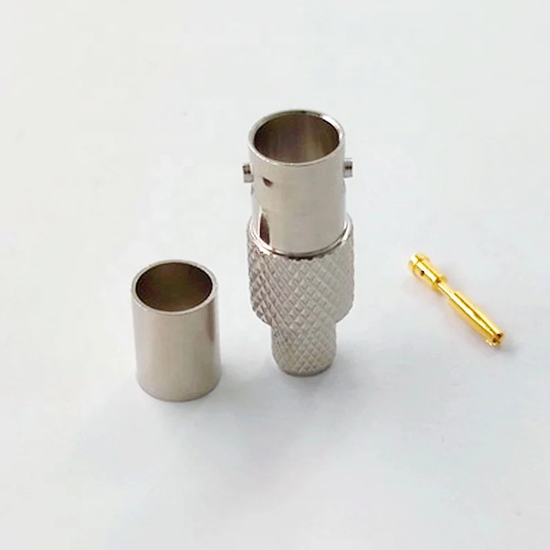 Audio 75ohm Rf Coaxial CCTV BNC Female Crimp Connector Terminals for Belden 1694A Cable - Image 5