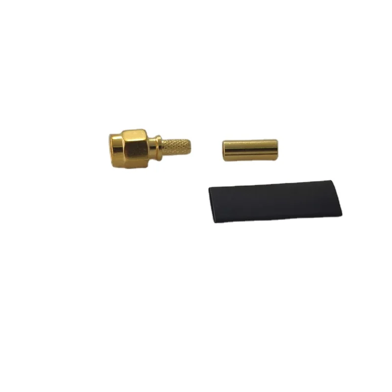 RF Coaxial SMA Male Crimp Connector For Leoni Dacar 302 Cable