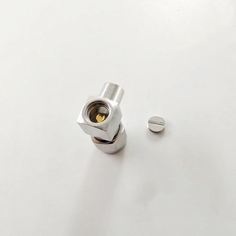 SMA Male Plug Right Angle RF coaxial Connector for .141'' Cable - Image 7