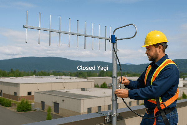 Closed (Loop-Fed) Yagi Antenna — Low-Noise Directional Performance ...